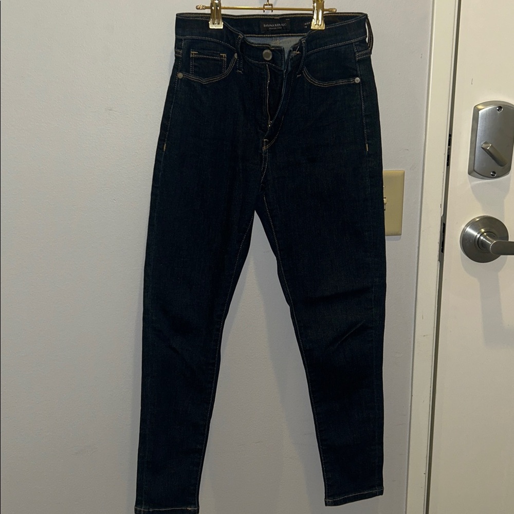 Banana Republic Dark Blue High-Rise Skinny Jeans